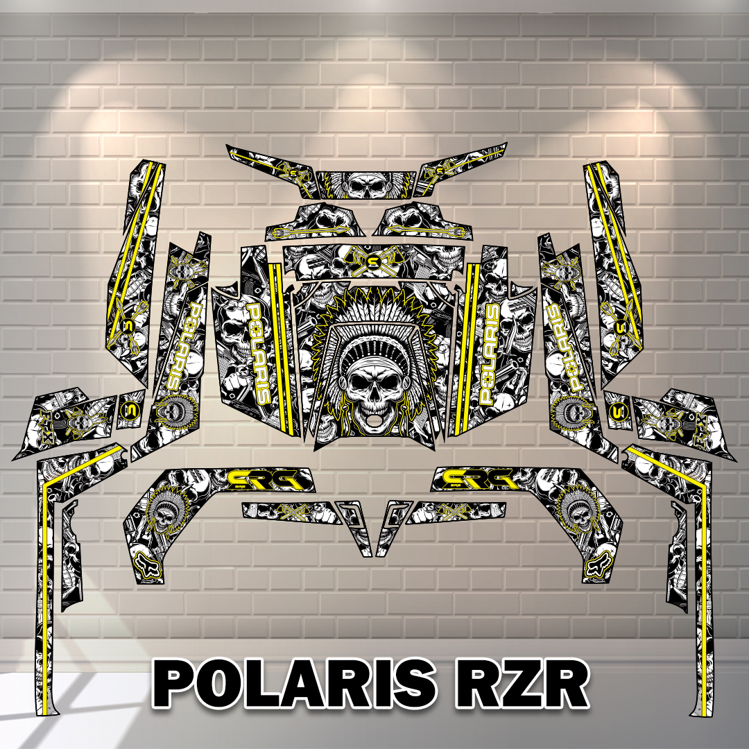 UTV Polaris RZR900 - SKULL Design