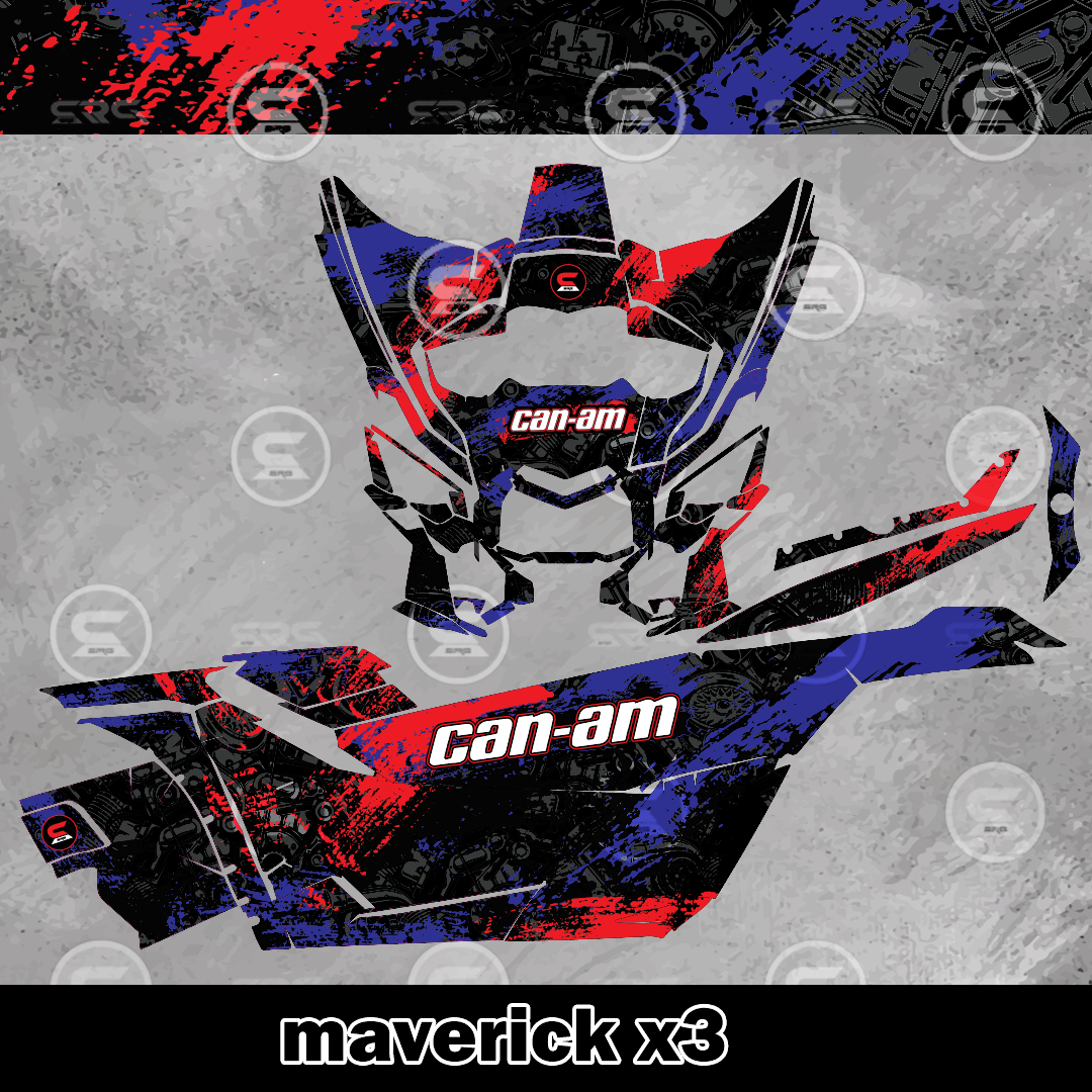 Can Am Maverick X3 UTV - MOTOR SPLASH Design 1