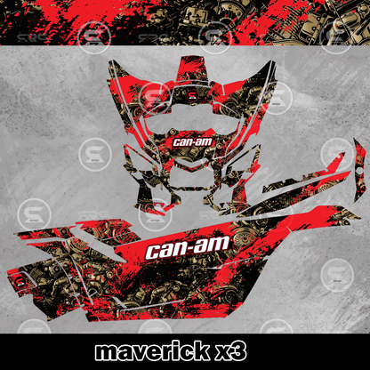 Can Am Maverick X3 UTV - MOTOR SPLASH Design 1