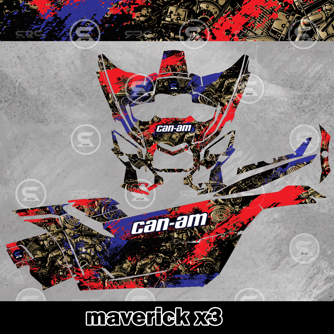 Can Am Maverick X3 UTV - MOTOR SPLASH Design 2